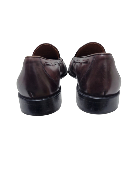 BOSTONIAN Tassel Genuine Leather Burgundy Loafer Dress Shoes #28686 Size 10M